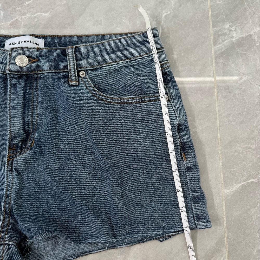 Women’s Ashley Mason Denim Jean Shorts Hearts Ribbon Bow Cottagecore Size 9 / 29 - Picture 15 of 16
